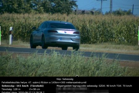 90 helyett 161 km/h-val a 47-es főúton