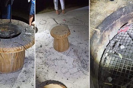 Újra megrongálták a köztéri sütögetőt